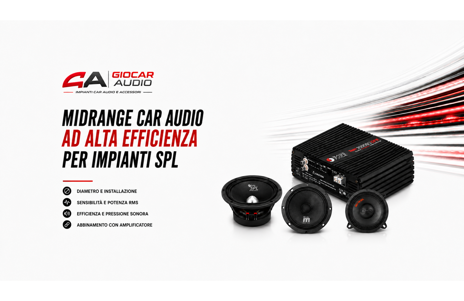 Midrange car audio alta efficienza per SPL